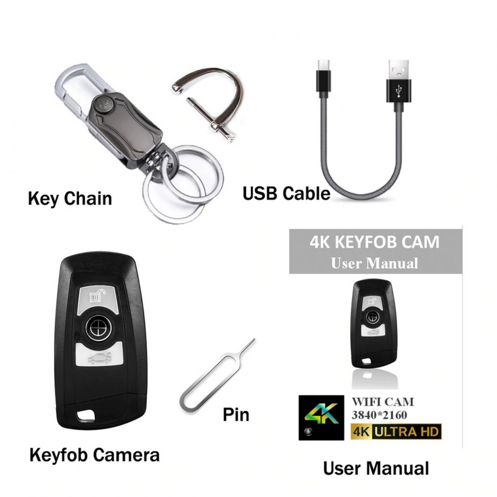 Anahtarlık gizli kamera Wİ-Fİ
